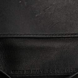 Pre Owned Dior Black Patent Leather Mania Trifold Wallet