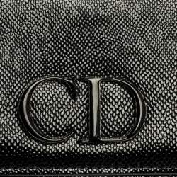 Pre Owned Dior Black Patent Leather Mania Trifold Wallet