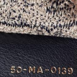 Pre Owned حقيبة يد ديور توال دو جوي بوك كانفاس مطرزة زرقاء/ بيج