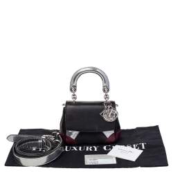 Pre Owned Dior Multicolor Patent And Leather Micro Be Dior Flap Top Handle Bag