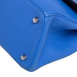 Dior Blue Leather Small Be Dior Flap Top Handle Bag