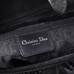 Pre Owned Dior Black Snakeskin and Suede Saddle Bag