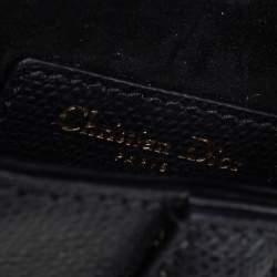 Pre Owned Dior Black Leather Mini Saddle Bag
