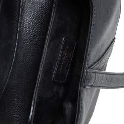 Pre Owned Dior Black Leather Mini Saddle Bag