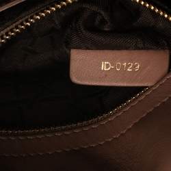 Pre Owned حقيبة يد توتس ديور ليدي ديور جلد بيج صغيرة