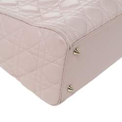 مملوكة مسبقًا Dior Blush Pink Cannage Leather Medium Lady Dior Tote