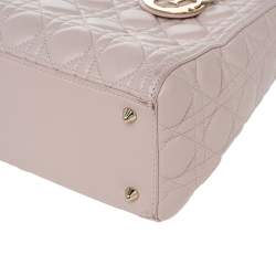 مملوكة مسبقًا Dior Blush Pink Cannage Leather Medium Lady Dior Tote