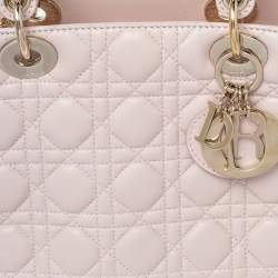 مملوكة مسبقًا Dior Blush Pink Cannage Leather Medium Lady Dior Tote