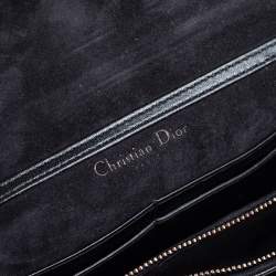 Pre Owned Dior Black Cannage Leather Dioraddict Wallet On Chain