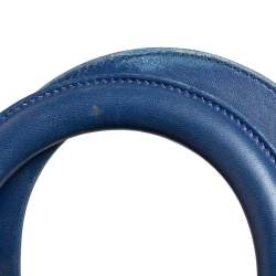 Pre Owned Dior Blue Cannage Leather Large Lady Dior Tote