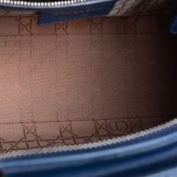 Pre Owned Dior Blue Cannage Leather Large Lady Dior Tote