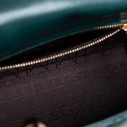 مملوكة مسبقًا حقيبة يد توتس ديور مي ليدي ديور جلد كاناج أخضر صغيرة