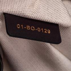 Pre Owned Dior Burgundy Oblique Canvas and Leather Drawstring Chain Bucket Bag