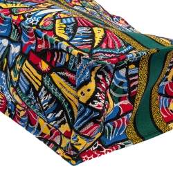 Pre Owned حقيبة يد توتس ديور بوك كانفاس مطرز بشكل فراشة متعددة الألوان 