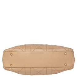 Pre Owned Dior Beige Cannage Leather Granville Chain Link Tote