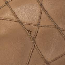Pre Owned Dior Beige Cannage Leather Granville Chain Link Tote