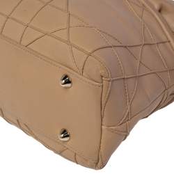 Pre Owned Dior Beige Cannage Leather Granville Chain Link Tote