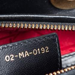 Pre Owned حقيبة يد توتس ديور ليدي ديور جلد أسود كبيرة