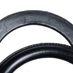 Pre Owned حقيبة يد توتس ديور ليدي ديور جلد أسود كبيرة