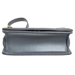 Pre Owned حقيبة كتف ديور ديوراما جلد أزرق صغيرة