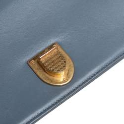 Pre Owned حقيبة كتف ديور ديوراما جلد أزرق صغيرة