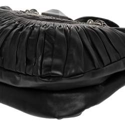 مملوكة مسبقًا Dior Black Pleated Leather Plisse Tote