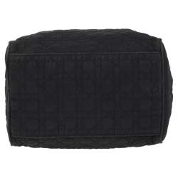 Pre Owned Dior Black Cannage Fabric Vintage Satchel