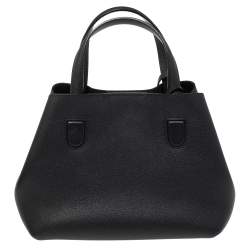 Pre Owned حقيبة يد توتس ديور بلوسوم جلد محبب أسود صغيرة