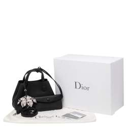 Pre Owned حقيبة يد توتس ديور بلو سوم جلد محبب أسود صغيرة