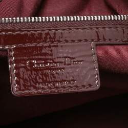 مملوكة مسبقًا حقيبة يد توتس ديور شوبر سوفت جلد كاناج لامع مبطن حمراء كبيرة 