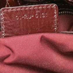 مملوكة مسبقًا حقيبة يد توتس ديور شوبر سوفت جلد كاناج لامع مبطن حمراء كبيرة 