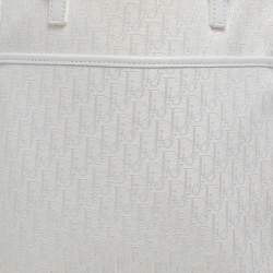 Pre Owned Dior White Diorissimo Canvas Shopping Tote