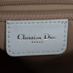 Pre Owned Dior White Diorissimo Canvas Shopping Tote