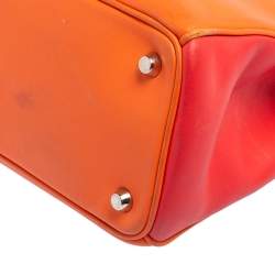 Pre Owned حقيبة يد توتس ديور ديوريسيمو جلد عجل برتقالي/ وردي ثلاثية اللون متوسطة