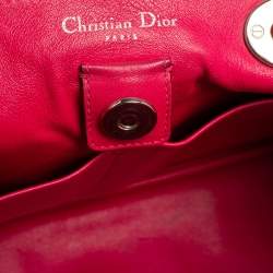 Pre Owned حقيبة يد توتس ديور ديوريسيمو جلد عجل برتقالي/ وردي ثلاثية اللون متوسطة