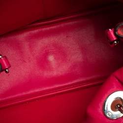 Pre Owned حقيبة يد توتس ديور ديوريسيمو جلد عجل برتقالي/ وردي ثلاثية اللون متوسطة