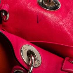 Pre Owned حقيبة يد توتس ديور ديوريسيمو جلد عجل برتقالي/ وردي ثلاثية اللون متوسطة