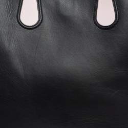 Pre Owned حقيبة يد توتس ديور بار مفتوح جلد أسود 