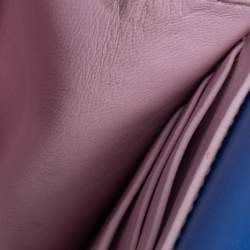 Pre Owned Dior Blue Leather Large Miss Dior Heart Badges Promenade Chain Clutch