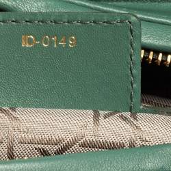 Dior Green Cannage Leather Medium Lady Dior Tote