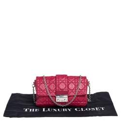 Pre Owned حقيبة كلتش ديور سلسلة نيو لوك جلد كاناج بيج لامع