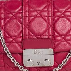 Pre Owned حقيبة كلتش ديور سلسلة نيو لوك جلد كاناج بيج لامع