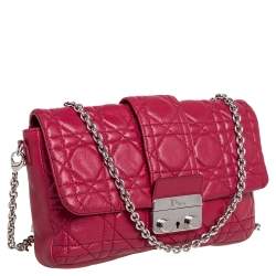 Pre Owned حقيبة كلتش ديور سلسلة نيو لوك جلد كاناج بيج لامع