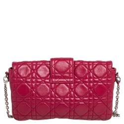 Pre Owned حقيبة كلتش ديور سلسلة نيو لوك جلد كاناج بيج لامع