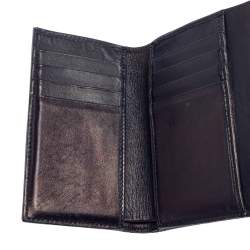 مملوكة مسبقًا Dior Blue Crinkled Leather Diorama Trifold Wallet