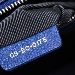 Pre Owned حقيبة كتف ديور "ديوراما" جلد أزرق إليكتريك قلاب كبيرة