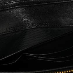 Pre Owned Dior Black Cannage Leather Lady Dior Wallet 
