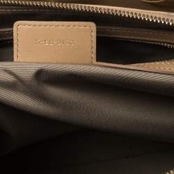 Pre Owned حقيبة يد ديور شوبر جلد ناعم كاناج مبطن متوسطة بيج