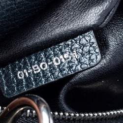 مملوكة مسبقًا Dior Dark Blue Flower Print Leather Mini Lady Dior Tote