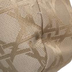 Pre Owned Dior Beige Cannage Canvas and Leather Lady Dior Hobo